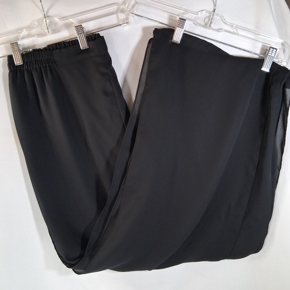 Dani Max Women's Black Layered Pants Size 16